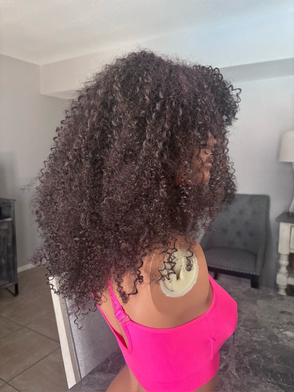 Chocolate brown Long Curly Hair  Wig